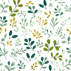 The seamless pattern adorable leaves