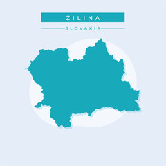 Vector illustration vector of Zilina map Slovakia