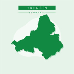 Vector illustration vector of Trencin map Slovakia