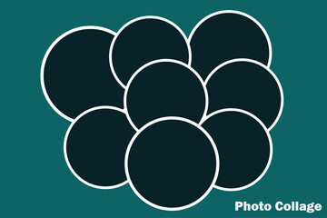 8 photo collage template. vector illustration, new collections