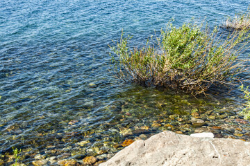 beautiful lake, mountains, trees, water and nature