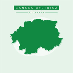 Vector illustration vector of Banska Bystrica map Slovakia