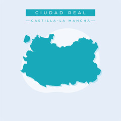Vector illustration vector of Ciudad Real map Spain