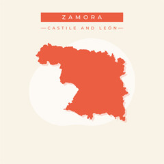 Obraz premium Vector illustration vector of Zamora map Spain
