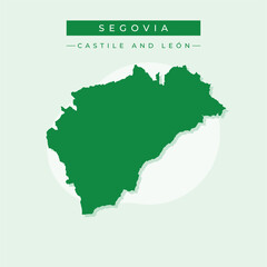 Vector illustration vector of Segovia map Spain
