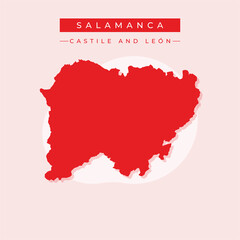 Vector illustration vector of Salamanca map Spain