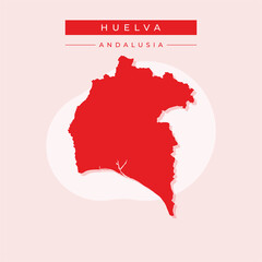 Vector illustration vector of Huelva map Spain