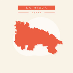 Vector illustration vector of La Rioja map Spain