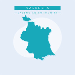 Obraz premium Vector illustration vector of Valencia map Spain