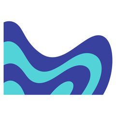 abstract blue wave element