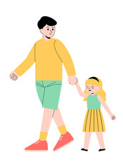 spring activity people vector cute