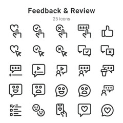 feedback and review icons