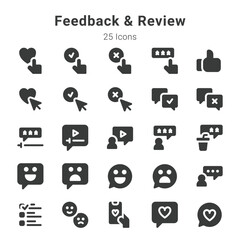 feedback and review icons