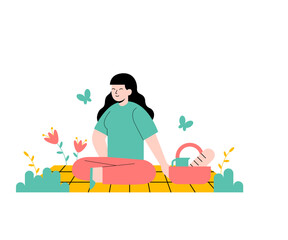 spring activity people vector cute