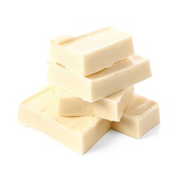 White chocolate isolate on transparency background png 