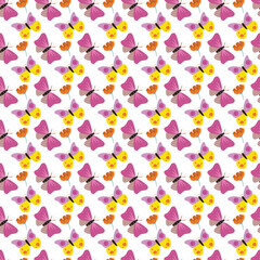 Free vector hand drawn butterfly pattern