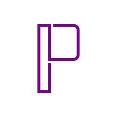 Monogram P design vector logo. Monogram initial letter mark P logo design. Monogram design vector logo. Monogram initial letter mark P logo design. Simple P monogram. Monogram P design logo