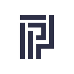 Monogram P design vector logo. Monogram initial letter mark P logo design. Monogram design vector logo. Monogram initial letter mark P logo design. Simple P monogram. Monogram P design logo