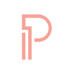 Monogram P design vector logo. Monogram initial letter mark P logo design. Monogram design vector logo. Monogram initial letter mark P logo design. Simple P monogram. Monogram P design logo