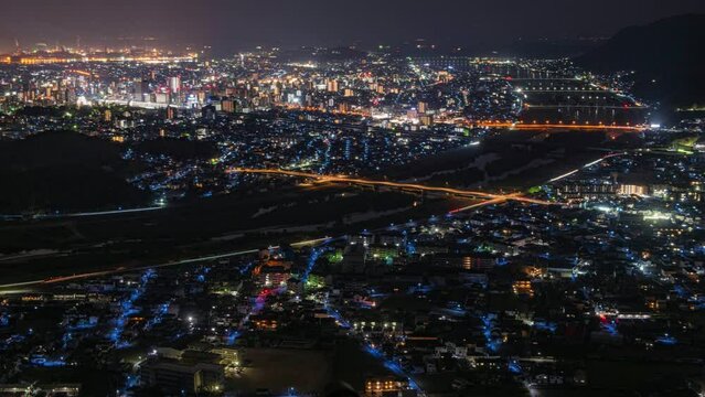萱野山（地王山）から望む福山市の夜景