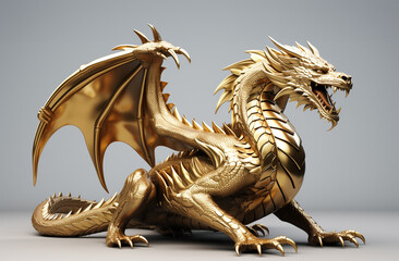 Gold dragon 3D model