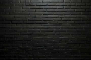 Dark Black Brick Wall Texture Background or Wallpaper Generative AI