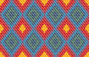 Wool knitwear vector seamless pattern. Warm jumper striped jersey textile. Craft knitted fabric texture ornament. Thread knitting clothing pattern. Blanket merino knitting swatch template.