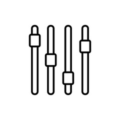 Equalizer outline icons, minimalist vector illustration ,simple transparent graphic element .Isolated on white background