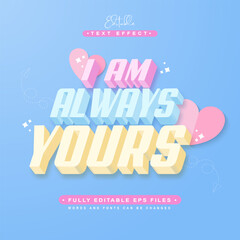 editable i am always yours.typhography logo