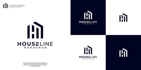 Home Construction Architecture Building Logo Design Template