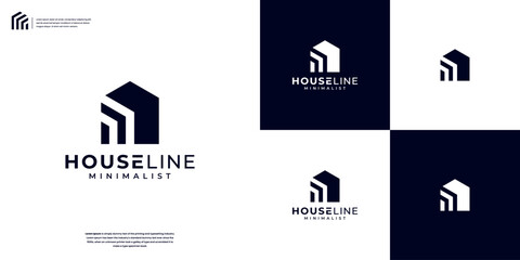 Modern Home Real estate logo design inspiration - obrazy, fototapety, plakaty