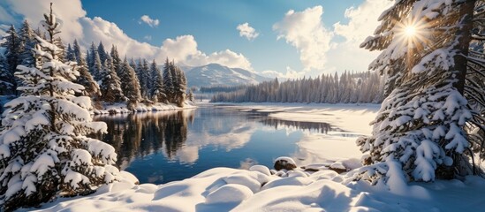 Picturesque snowy scenery