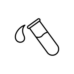 Chemical tube outline icons, poison minimalist vector illustration ,simple transparent graphic element .Isolated on white background