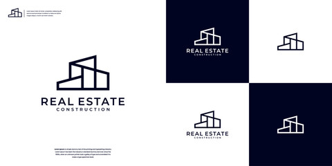 Building logo design inspiration. Symbol for construction, apartment, architecture, property, hotel and etc.