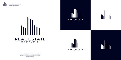 Building logo design inspiration. Symbol for construction, apartment, architecture, property, hotel and etc.
