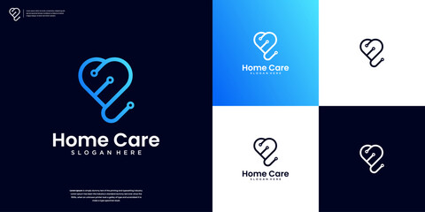 Medic stethoscope concept logotype design inspiration