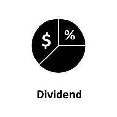 Dividend icon flat sign, creative Dividend icon for logo, graphic design and web devlopment vector illustration on white background..eps