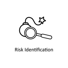 Risk Identification icon. risk management liner flat trendy style illustration on white background..eps
