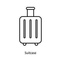 Suitcase creative icon. Suitcase icon liner illustration for travel used for web, mobile on white background..eps