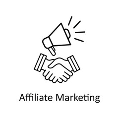 Affiliate Marketing icon. Affiliate Marketing icon liner illustration, marketing vector flat illustration on white background..eps