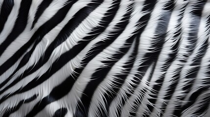 Black and white zebra fur texture background