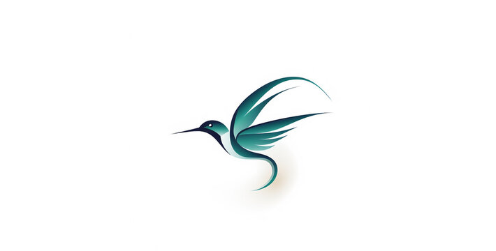 simple minimalistic logo of a rising bird shades, bird icon, bird logo
