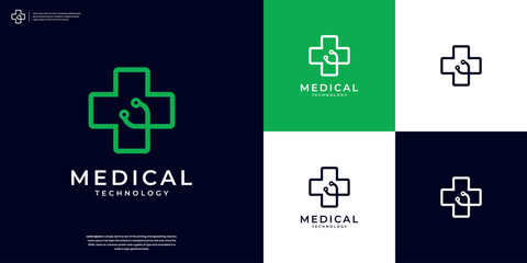 Health Care stethoscope logo design template