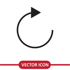 Reload icon vector. Refresh sign, flat trendy style illustration on white background..eps