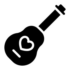 guitar glyph icon