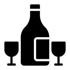 wine glyph icon