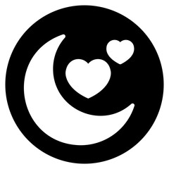 moon glyph icon