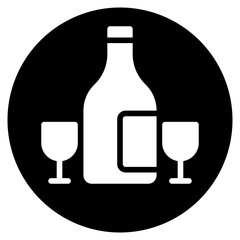 wine glyph icon