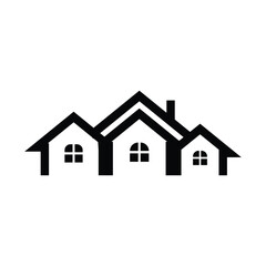 House real estate icon silhouette