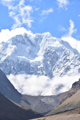 mountains and clouds
